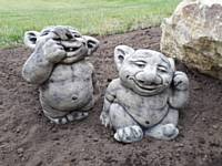 Pickles and Treestomper. The two trolls were named by the students of Meanwood Primary School